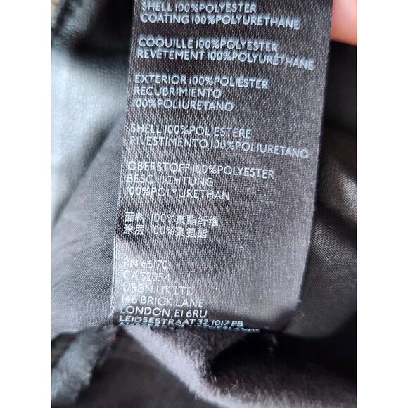 Anthropologie Laser-Cut Faux Leather High Rise Trousers Crop Pants Black Size 6 - Picture 6 of 10